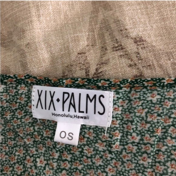 XIX PALMS Green Flower Kimono aso The Salty Blonde - Picture 6 of 7